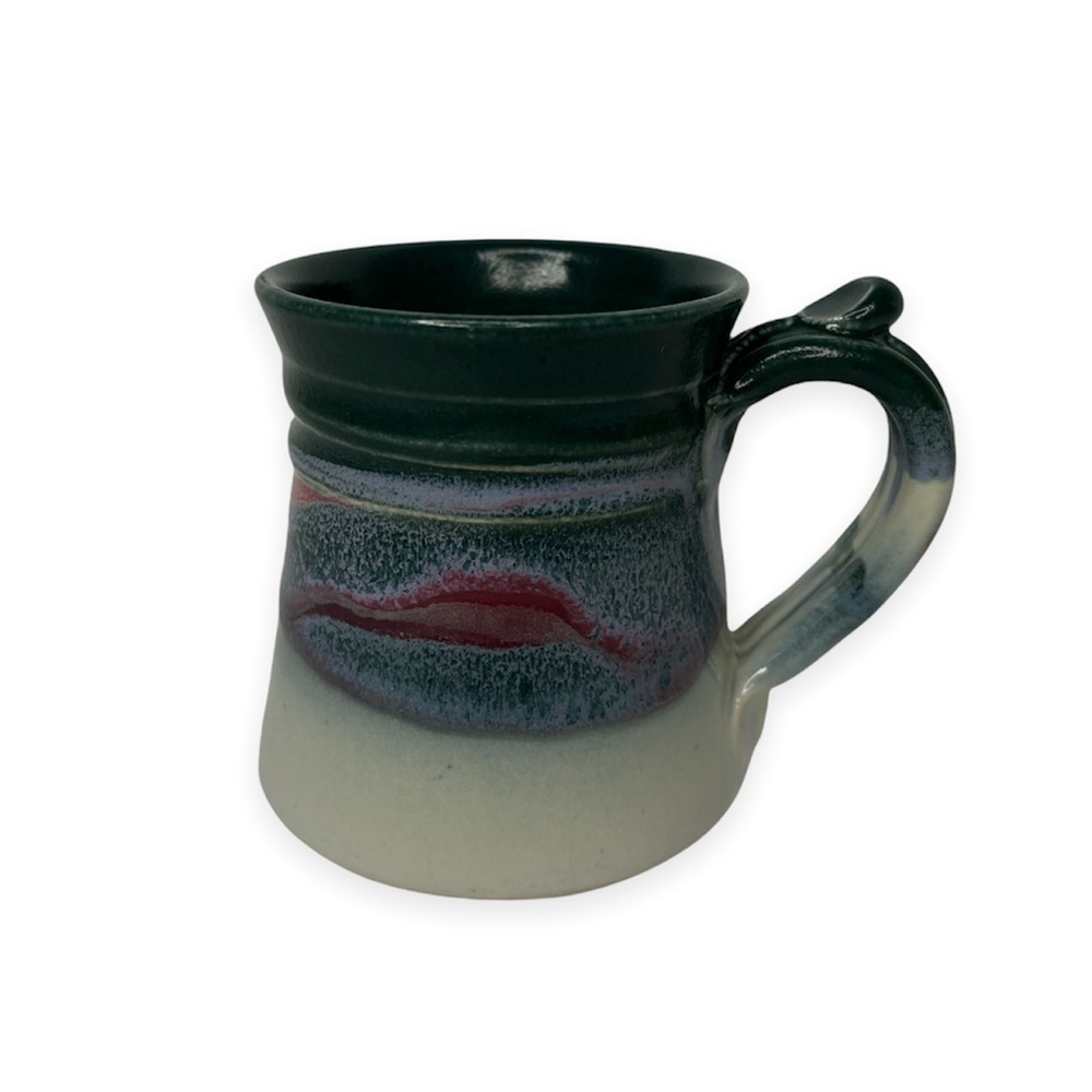 Hand Thrown Glazed Coffee Mug Signed Artist Mark‎ Hudak Of Throwing Mud Gallery - Picture 3 of 7